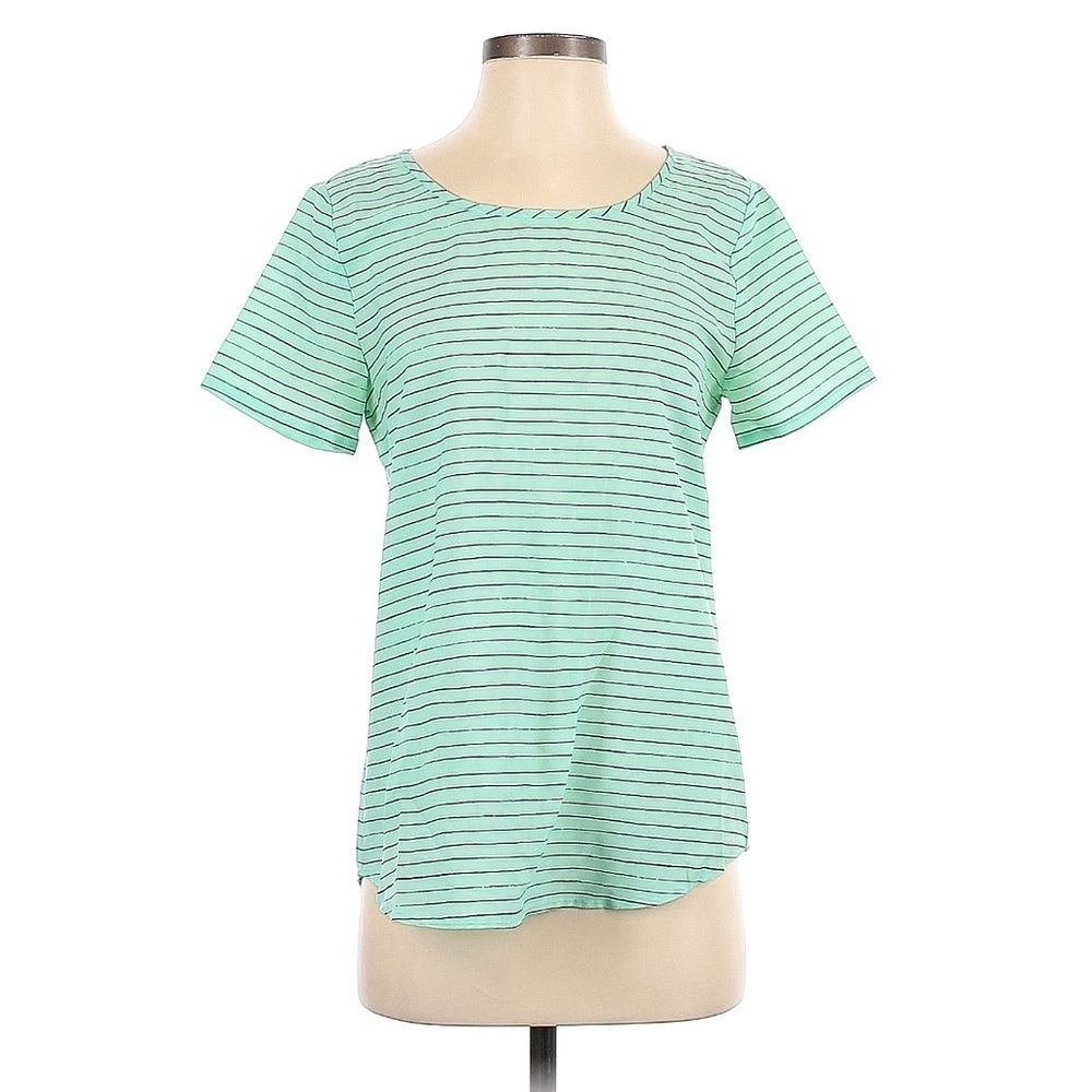 Banana Republic Green and Black Short Sleeve Top Size XS